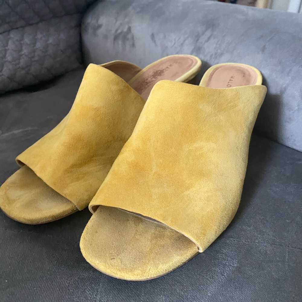 Mustard Yellow Halogen Mules Size 8.5